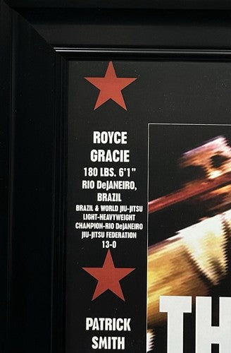 The Ultimate Fighter 1 UFC 1993 18x26 Framed Rep Poster Royce Gracie Champion