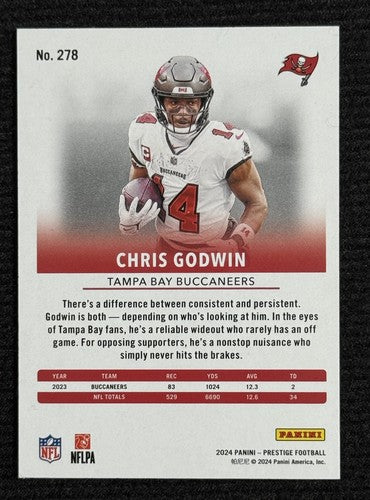 2024 Panini Prestige Chris Godwin #278 Xtra Points # 1/25 Like 1/1 Buccaneers