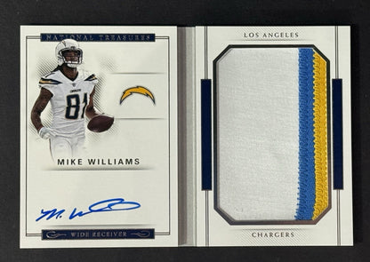2017 National Treasures Mike Williams  Rookie Patch Auto /99 Booklet RC In Case