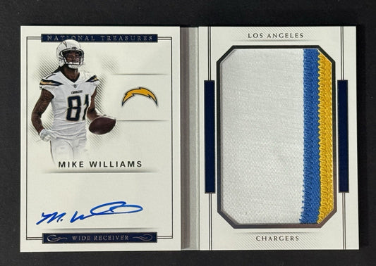2017 National Treasures Mike Williams  Rookie Patch Auto /99 Booklet RC In Case