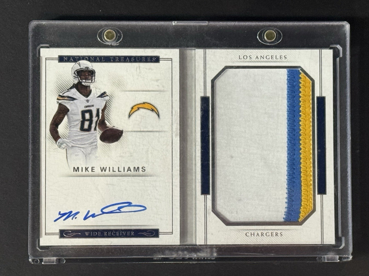 2017 National Treasures Mike Williams  Rookie Patch Auto /99 Booklet RC In Case