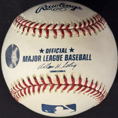 Barry Bonds & Randy Johnson Signed MLB Baseball 5x Cy MVP Stat Auto Goldin Coa