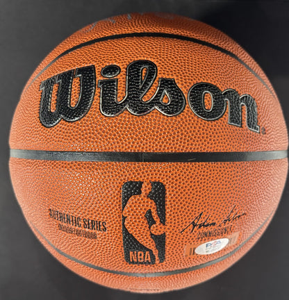 Larry Bird Signed Wilson I/O Basketball Celtics HOF Mint Autograph PSA COA