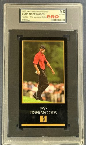 1997-99 Grand Slam Ventures Tiger Woods The Masters Rookie PRO 9.8 Mint Rc