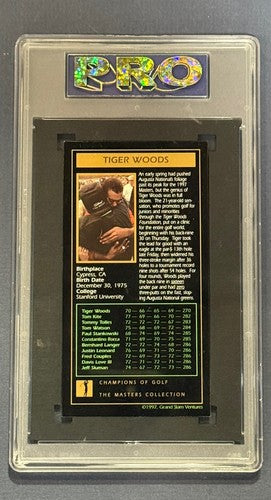 1997-99 Grand Slam Ventures Tiger Woods The Masters Rookie PRO 9.8 Mint Rc
