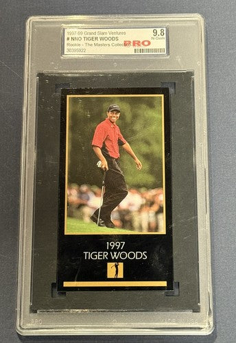 1997-99 Grand Slam Ventures Tiger Woods The Masters Rookie PRO 9.8 Mint Rc