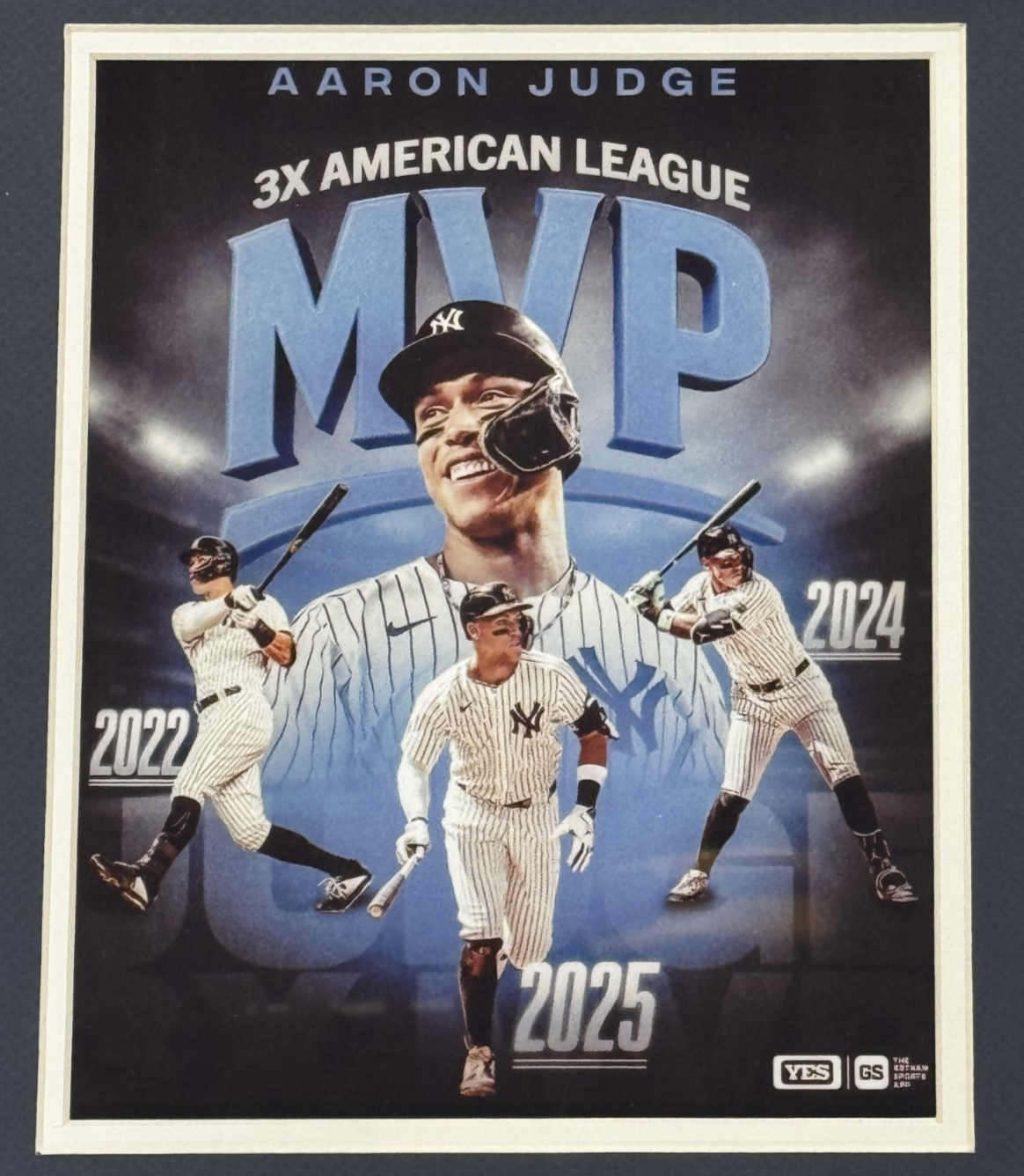 Aaron Judge NY Yankees 3x Mvp Framed Photo Collage Display 23x27 Gift
