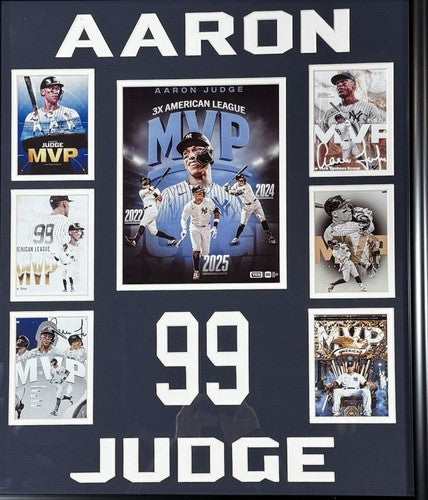 Aaron Judge NY Yankees 3x Mvp Framed Photo Collage Display 23x27 Gift