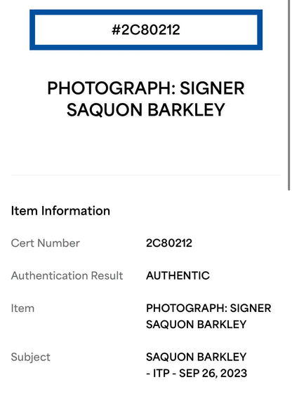 Saquon Barkley Signed 16x20 Framed Rookie Hurdle Photo NY Giants Auto PSA COA
