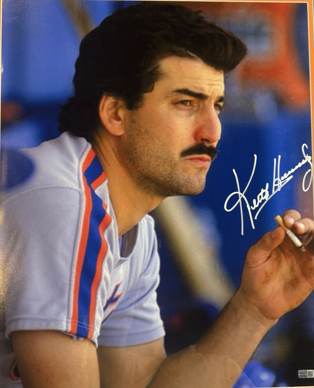 Keith Hernandez Signed 16x20 Photo Framed Smoking NY Mets Auto Steiner COA