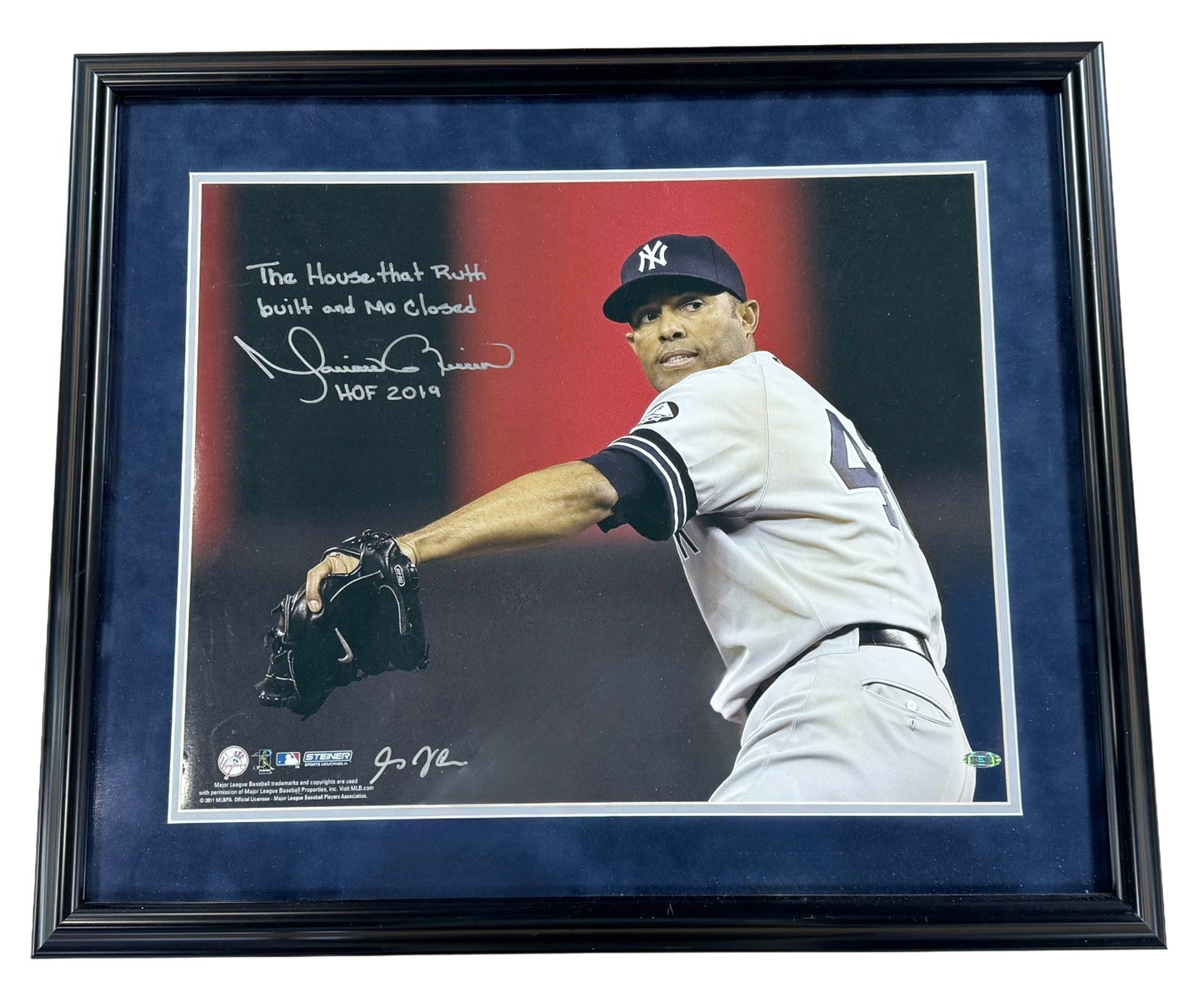 Mariano Rivera Signed Framed Photo 16x20 House Ruth Built Mo Closed Auto HOF Jsa