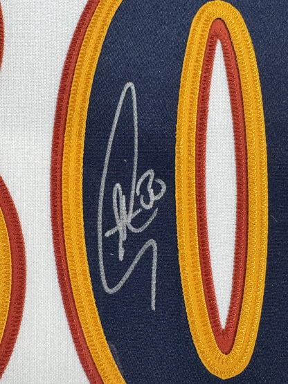 Stephen Curry Signed Framed Rookie Year Jersey M+Ness GS Warriors Auto JSA COA