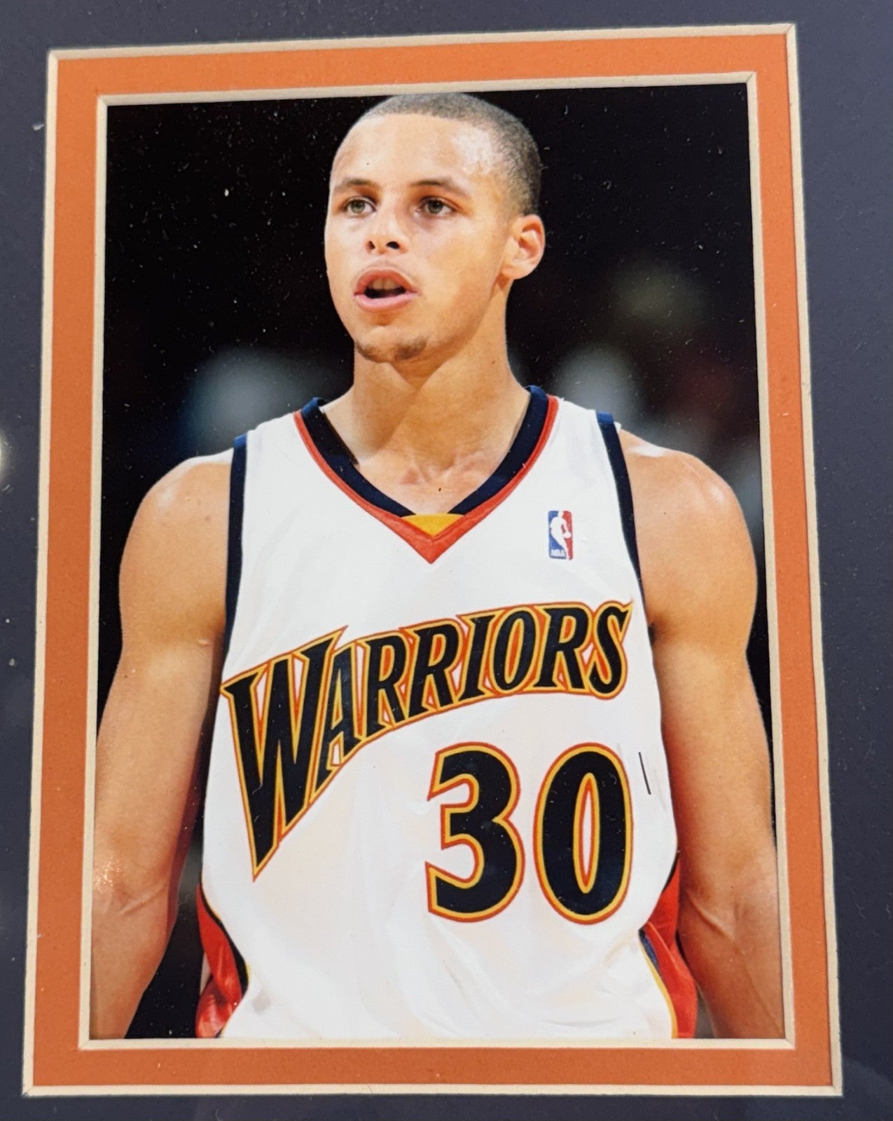 Stephen Curry Signed Framed Rookie Year Jersey M+Ness GS Warriors Auto JSA COA