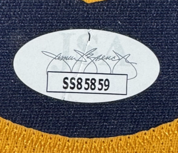 Stephen Curry Signed Framed Rookie Year Jersey M+Ness GS Warriors Auto JSA COA