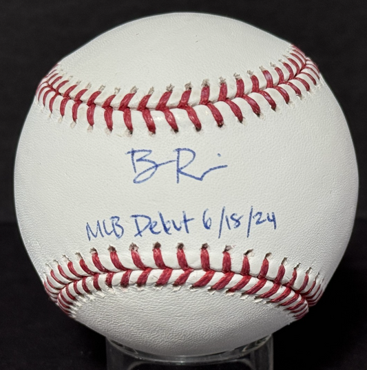 Ben Rice Signed Official MLB Baseball Yankees MLB Debut Autograph Steiner COA