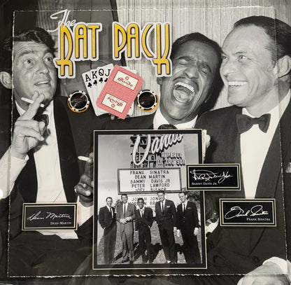 The Rat Pack 26x26 Framed 3D Photo W/ Cards Chips Sinatra Martin Facsimile Auto