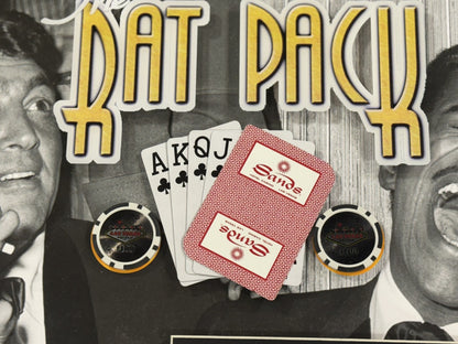 The Rat Pack 26x26 Framed 3D Photo W/ Cards Chips Sinatra Martin Facsimile Auto