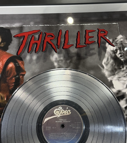 Michael Jackson 26x26 Thriller 3D Framed Photo Platinum Record Facsimile Auto