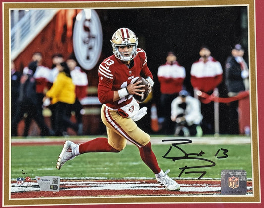 Brock Purdy Signed 8x10 Photo Framed San Francisco 49ers Auto Fanatics COA