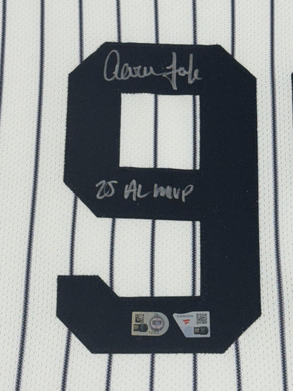 Aaron Judge Signed Framed Yankees Nike Jersey 25 AL MVP Auto Fanatics Mlb Coa