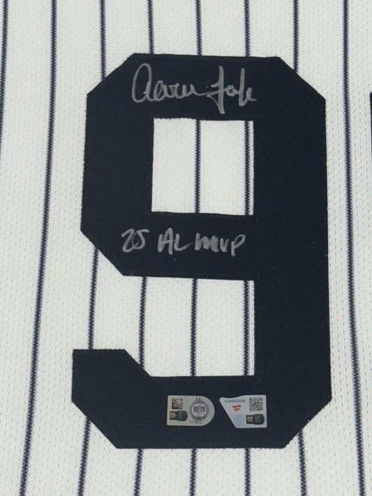 Aaron Judge Signed Framed Yankees Nike Jersey 25 AL MVP Auto Fanatics Mlb Coa