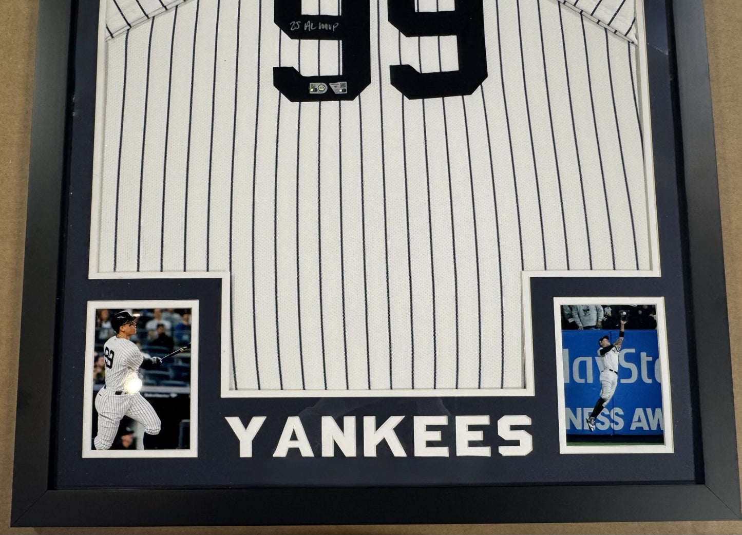 Aaron Judge Signed Framed Yankees Nike Jersey 25 AL MVP Auto Fanatics Mlb Coa