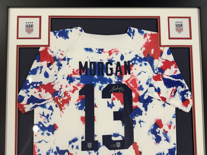 Alex Morgan Womens World Cup Signed USA Soccer Jersey Framed Auto Steiner CX COA