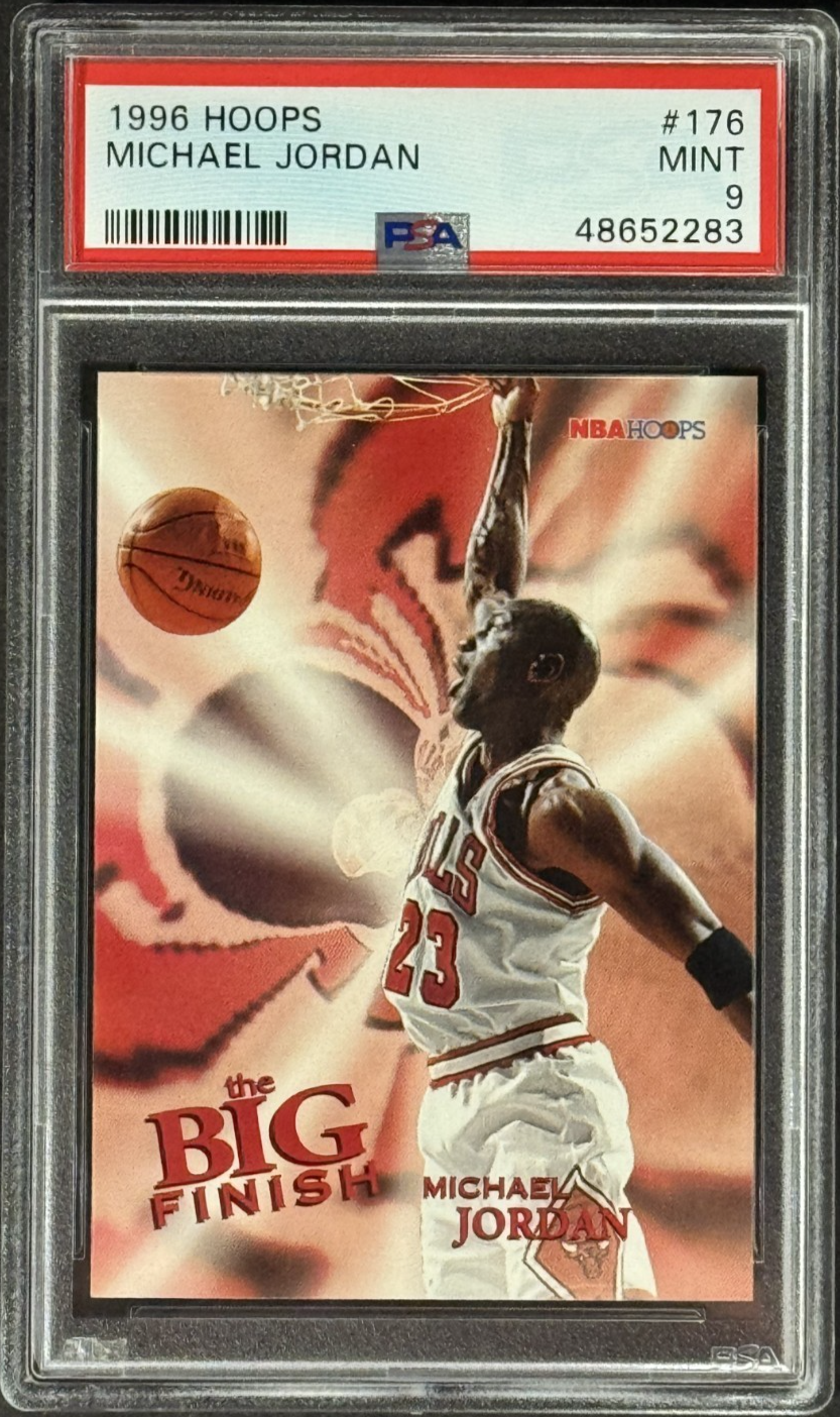 1996 Skybox Michael Jordan NBA Hoops Insert The Big Finish PSA 9 Chicago Bulls