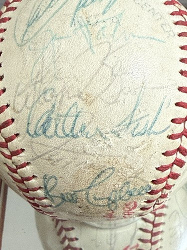 1977 A.L All Star Game Team Signed Baseball Thurman Munson Brett Auto Psa W/case