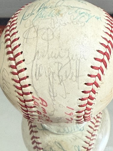 1977 A.L All Star Game Team Signed Baseball Thurman Munson Brett Auto Psa W/case