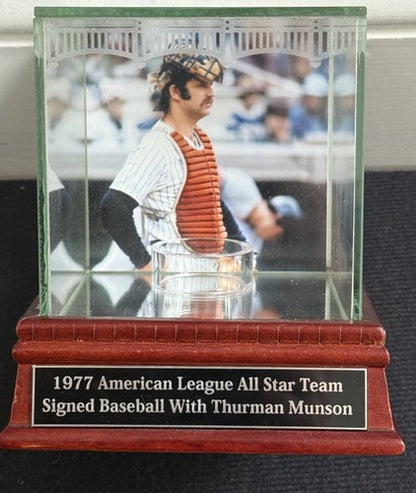 1977 A.L All Star Game Team Signed Baseball Thurman Munson Brett Auto Psa W/case