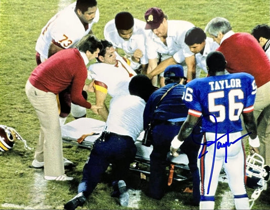 Lawrence Taylor Signed 11x14 Photo Theismann Sack NY Giants Auto HOF Steiner COA