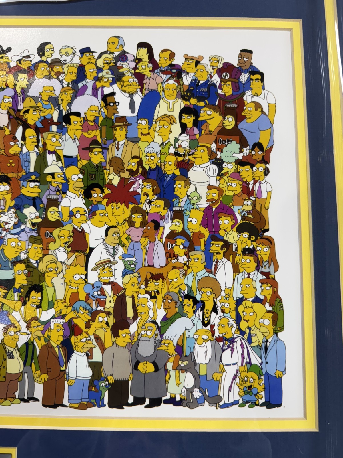 The Simpsons Cast 21x27 Framed Photo Cartoon w/ Plaque Bart Homer Springfield
