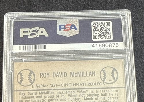 1954 Red Heart Roy McMillan PSA 8 NM - Mint Beauty  High End Centered