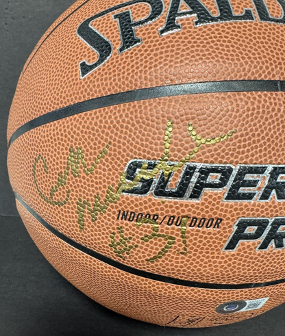 1981 Boston Celtics NBA Champs Team Signed Basketball BAS PSA W/case Larry Bird