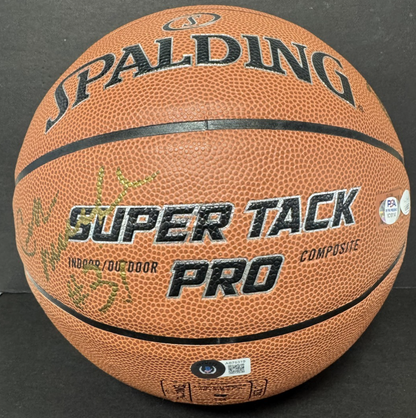 1981 Boston Celtics NBA Champs Team Signed Basketball BAS PSA W/case Larry Bird