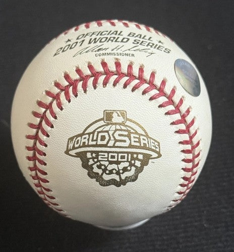 RANDY JOHNSON signed 2001 WORLD SERIES Baseball Ws MVP Auto MLB & Goldin Coa LE
