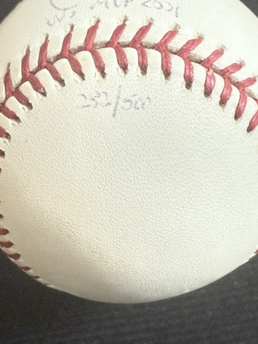 RANDY JOHNSON signed 2001 WORLD SERIES Baseball Ws MVP Auto MLB & Goldin Coa LE