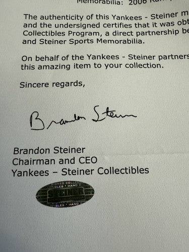 Randy Johnson Ny Yankees Game Used Locker Room Nameplate STEINER & MLB Coa HOF