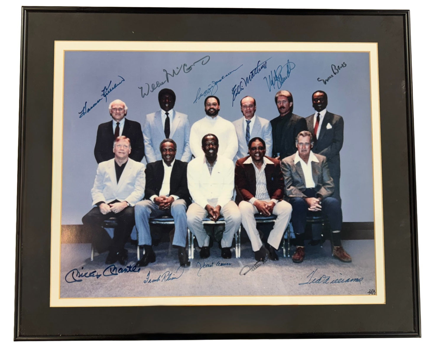 500 Home Run Club Signed 16x20 Framed Photo Mickey Mantle Mays 11 Auto CBM COA