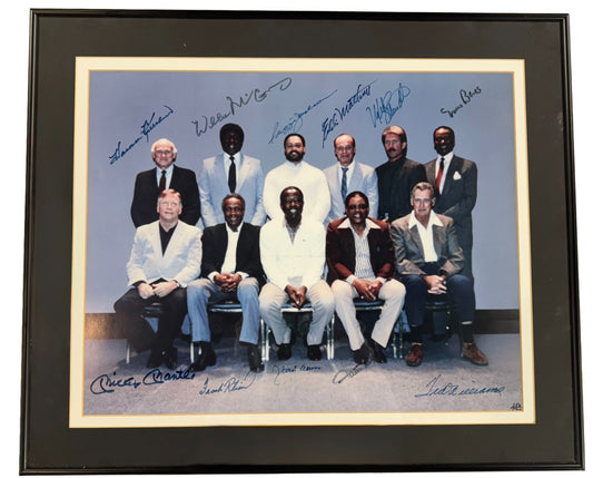 500 Home Run Club Signed 16x20 Framed Photo Mickey Mantle Mays 11 Auto CBM COA