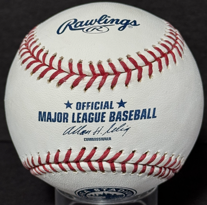 Ny Mets Shea Stadium Final Season 1964 - 2008 Official Mlb Logo Baseball W/ Case