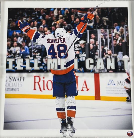 Matthew Schaefer Framed 3D Photo Shadowbox Rookie Quote NY Islanders OT Goal
