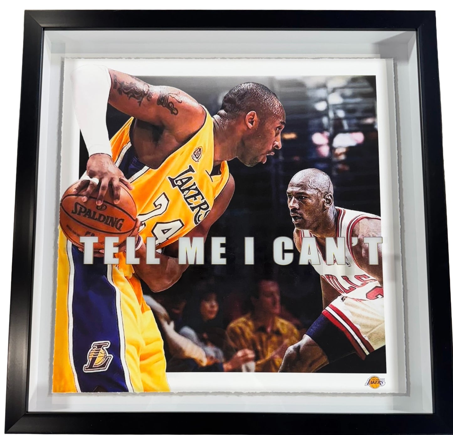 Kobe Bryant & Michael Jordan Framed 3d Photo Shadowbox Tell Me I Can't LA Lakers