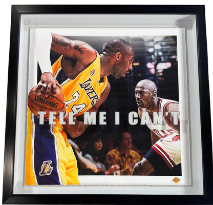 Kobe Bryant & Michael Jordan Framed 3d Photo Shadowbox Tell Me I Can't LA Lakers