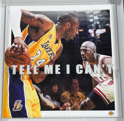 Kobe Bryant & Michael Jordan Framed 3d Photo Shadowbox Tell Me I Can't LA Lakers