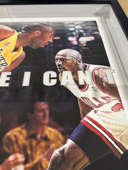 Kobe Bryant & Michael Jordan Framed 3d Photo Shadowbox Tell Me I Can't LA Lakers