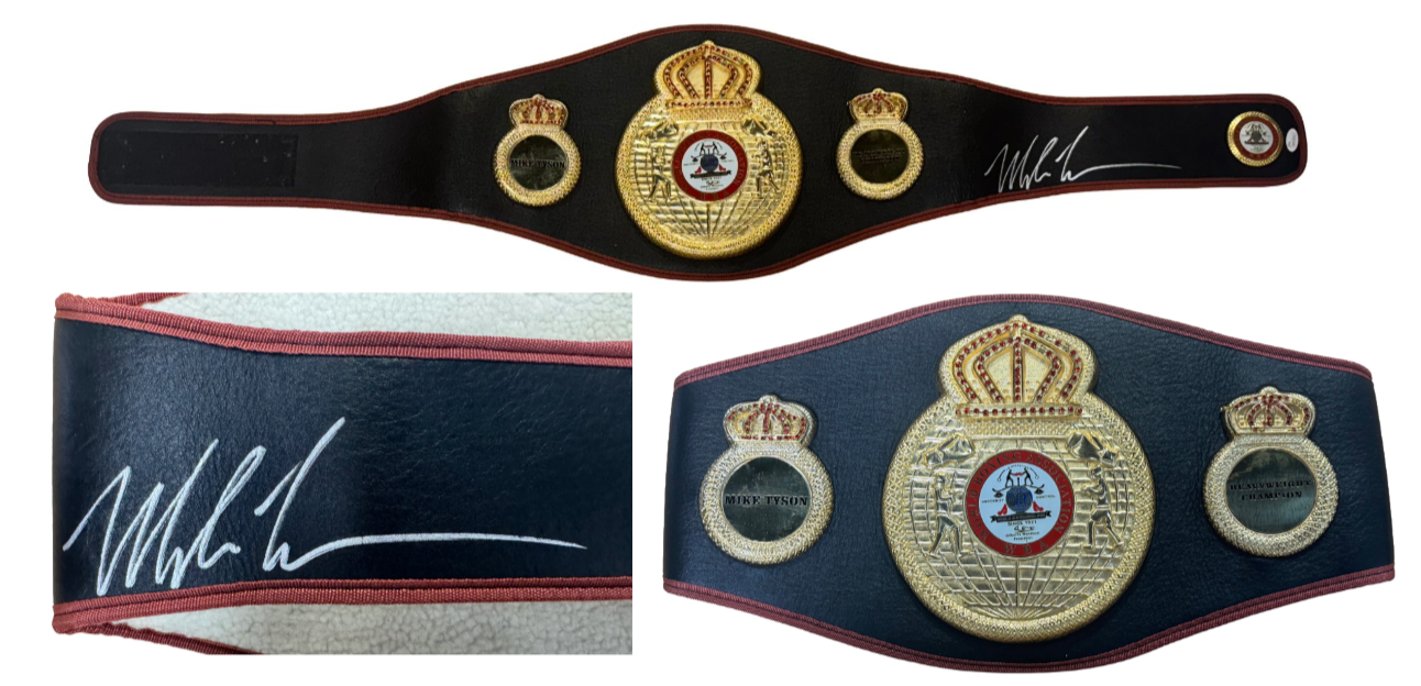 Mike Tyson Signed Replica World Boxing Association Title Belt Auto JSA COA