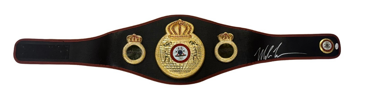 Mike Tyson Signed Replica World Boxing Association Title Belt Auto JSA COA