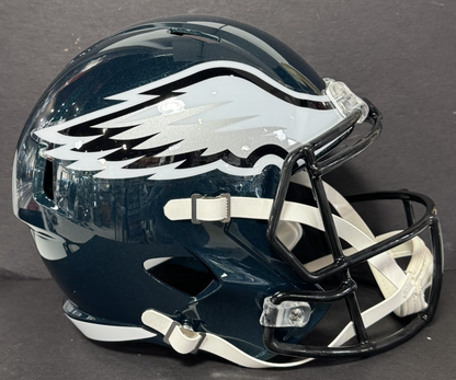Saquon Barkley Signed FS Superbowl 59 Replica Helmet Eagles Auto PSA COA